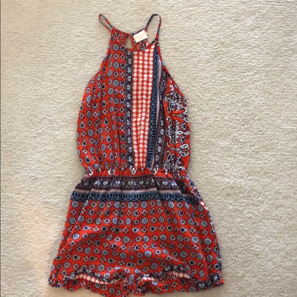 Colorful pattern romper